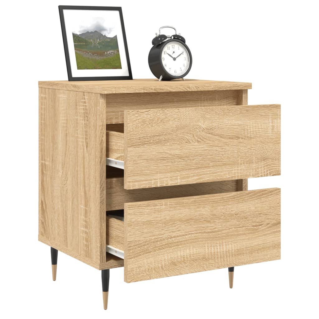 Mesitas Noche 2 Uds Madera Ingeniería Roble Sonoma 40x35x50 Cm_2
