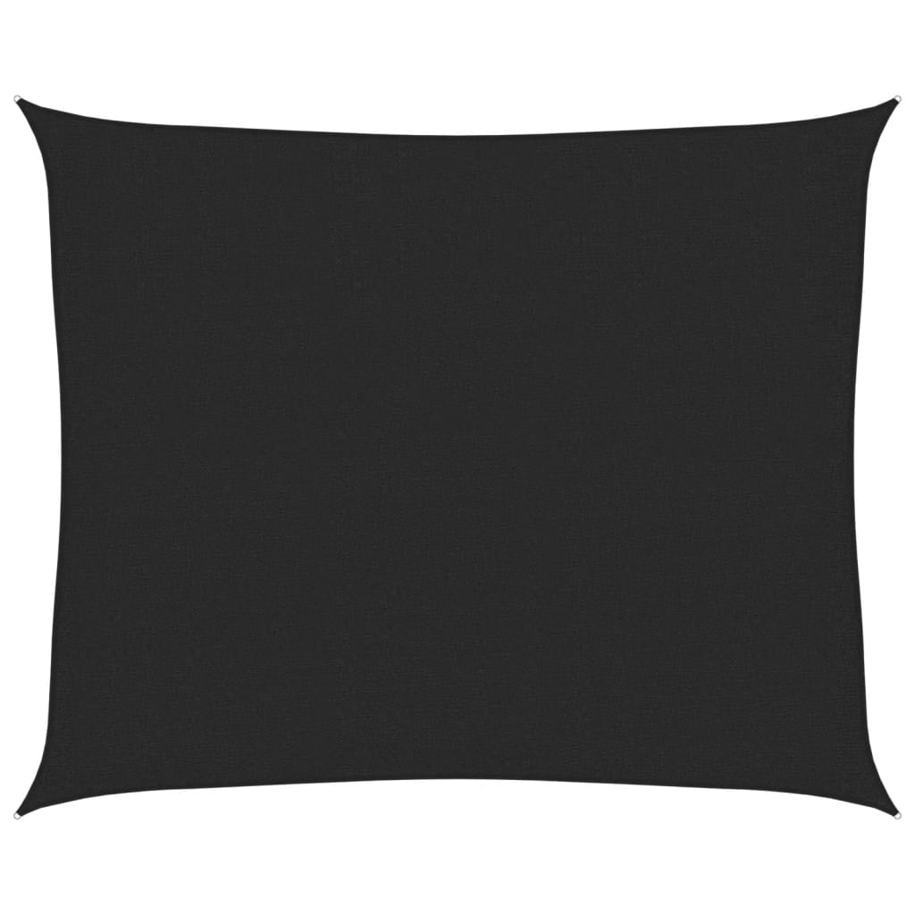 Vidaxl Toldo De Vela Negro Hdpe 160 G/m² 2,5x3 M_0