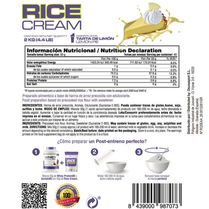 Rice Cream (crema De Arroz Pregelatinizada) - 2kg - Pastel De Limón - Fuente De Carbohidratos De Buena - Masmusculo Supp_5