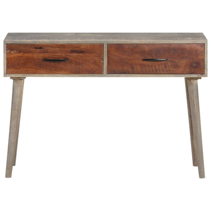 Mesa Consola De Madera Maciza De Mango Gris 110x35x75 Cm_1