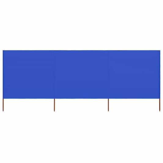 Vidaxl Paravientos De Playa De 3 Paneles Tela Azul Celeste 400x120 Cm_0