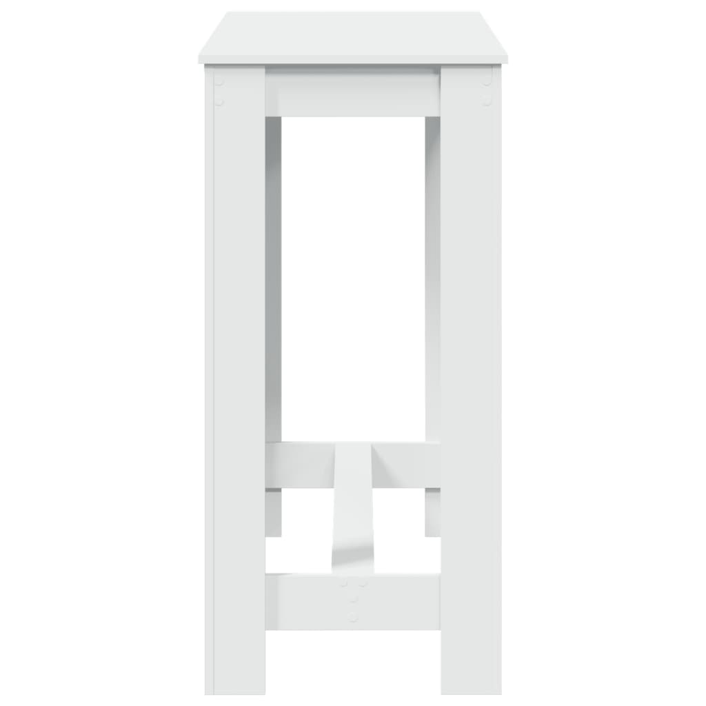 Mesa Alta De Bar Madera Ingeniería Blanca 102x50x103,5 Cm_3