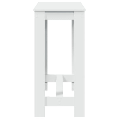 Mesa Alta De Bar Madera Ingeniería Blanca 102x50x103,5 Cm_3