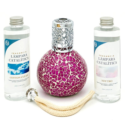 Pack Ahorro Mosaico Fucsia + Fragancia Cotton Clean 500ml + Limpiador Neutro 200ml + Mecha De Repuesto_0