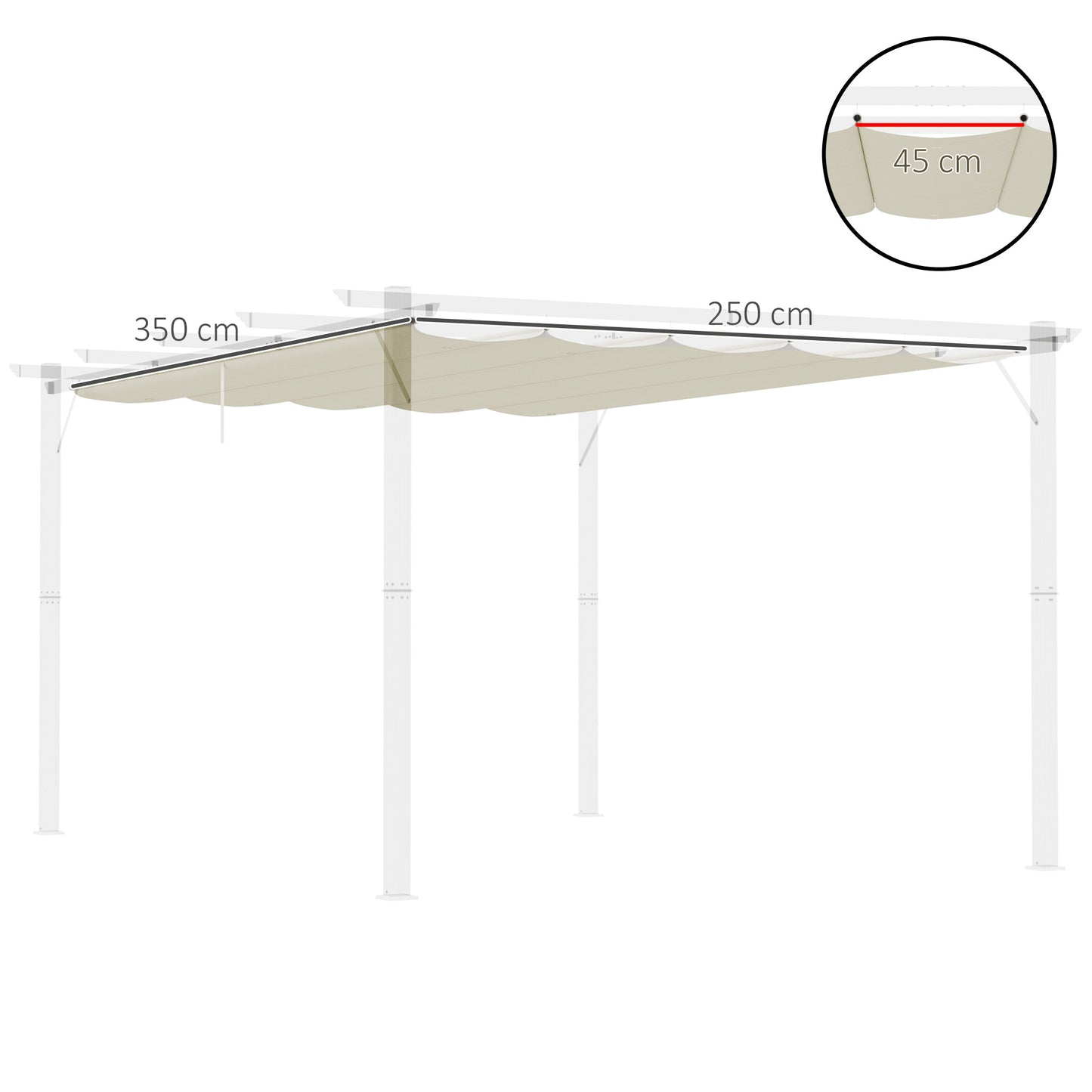 Outsunny Techo De Pérgola 3_2