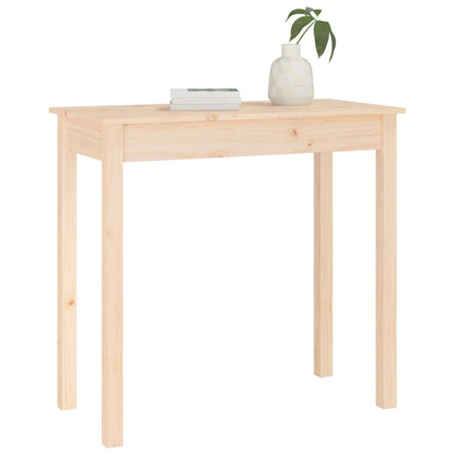 Mesa Consola Madera Maciza De Pino 80x40x75 Cm_2