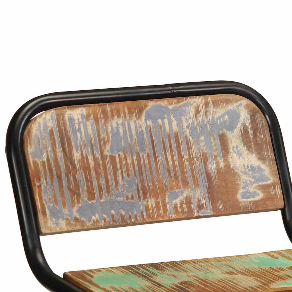 Taburetes De Barra 4 Uds 46x35,5x70 Madera Maciza Reciclada_2