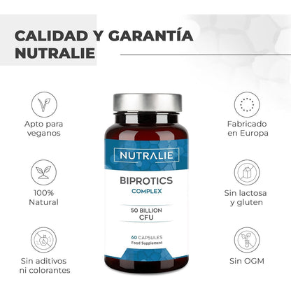 Nutralie Probióticos intestinales 10 cepas 60 Cápsulas