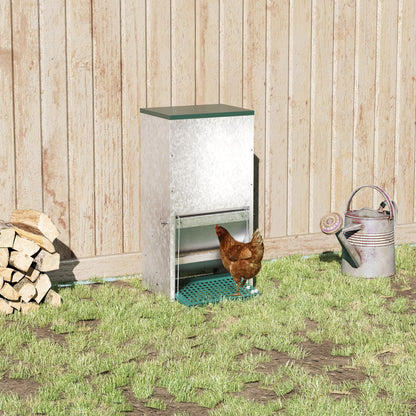 Pawhut Comedero Para Aves De Corral De 24l De Capacidad Comedero Para Gallinas_1