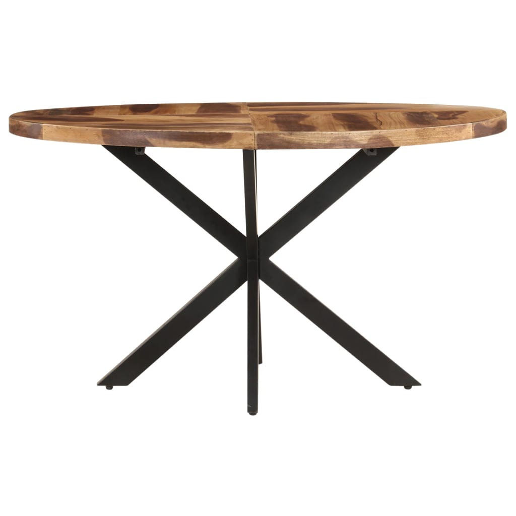Mesa De Comedor Madera Maciza De Acacia 140x80x75 Cm_0