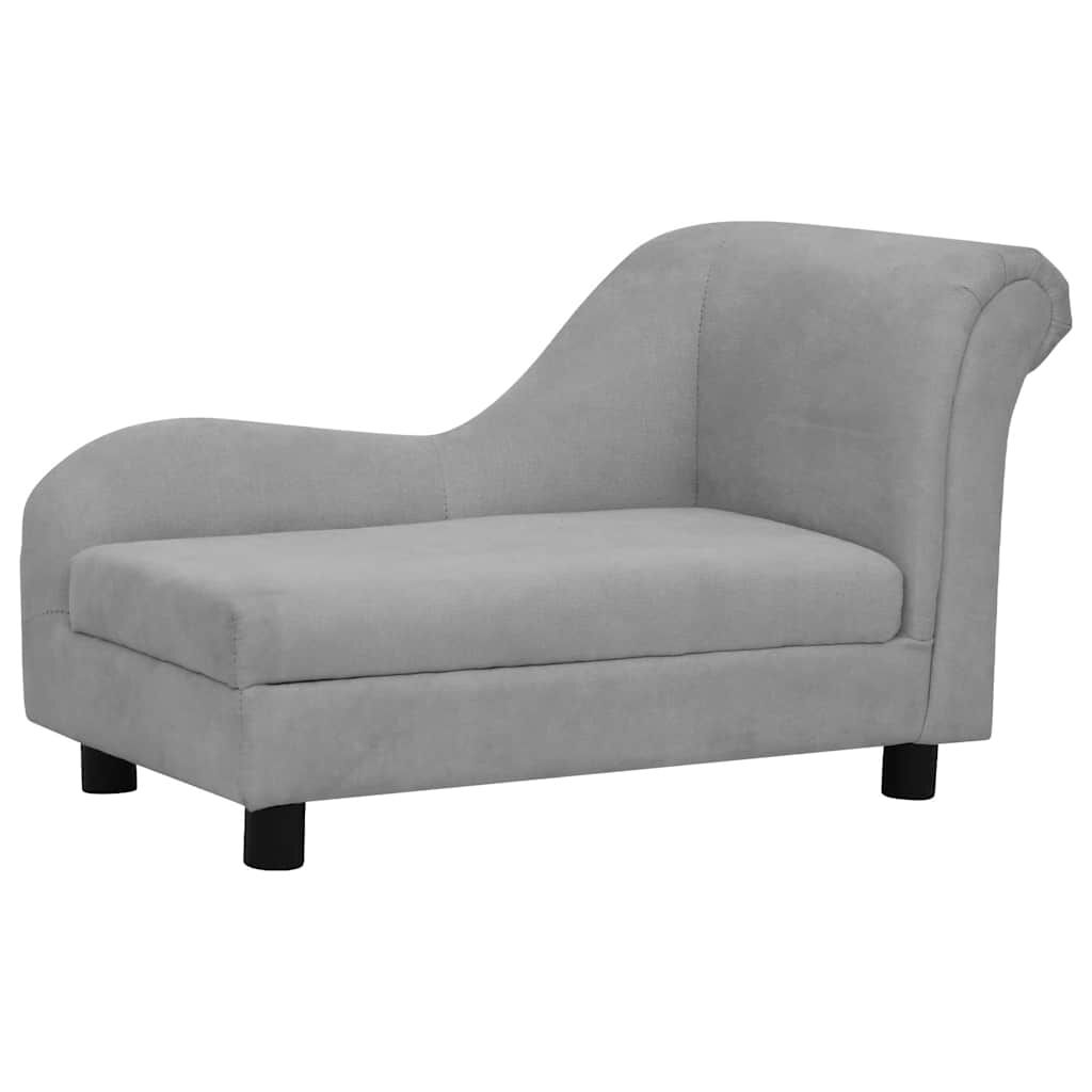 Vidaxl Sofá Para Perros Con Almohada Gris Felpa 83x44x44 Cm_3