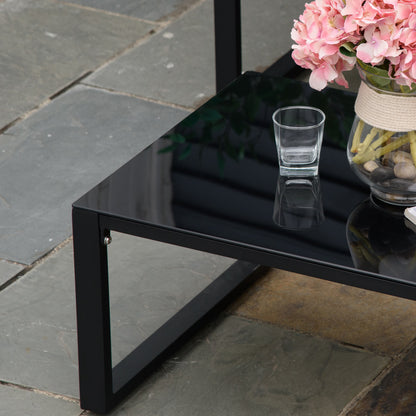 Outsunny Conjunto De Muebles De Jardín Con Mesa Sofá Doble Y Sofá De 3 Plazas_4