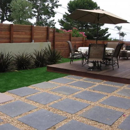 Losa Cuadrada 75x75 Cm | Recycla / Palet - 14 Unidades / 75x75x5 Cm. / Blanco + Vidrio Azul_2