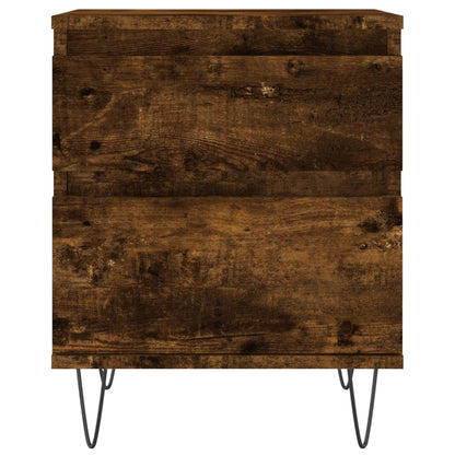 Mesita De Noche Madera De Ingeniería Roble Ahumado 40x35x50 Cm_3