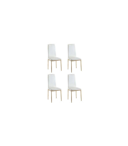 Pack De 4 Sillas Md-galera Tapizadas En Tejido Pu Blanco, 93cm(alto) 43cm(ancho) 42.5cm(la_0