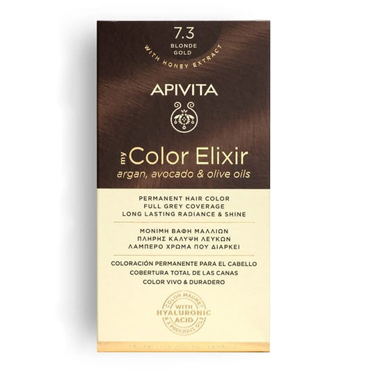 Tinte MY COLOR ELIXIR N 7.3, APIVITA, 150 ml