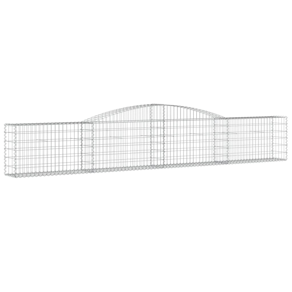 Cestas De Gaviones 20 Uds Forma De Arco Hierro 400x30x60/80 Cm_2