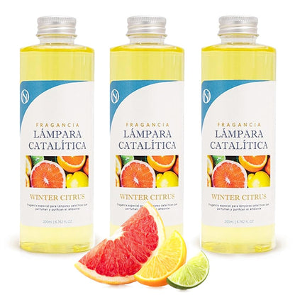 Pack 3x Fragancia Para Lámpara Catalítica 200ml: Aroma Winter Citrus - Disfruta Tu Aroma Favorito Durante Más Tiempo_0