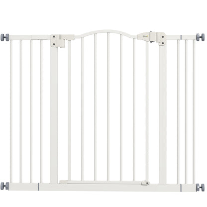 Pawhut Barrera Para Perros Con Ancho Ajustable 74-100 Cm Blanco_0