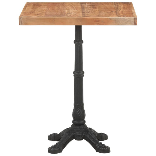 Mesa De Bistró Madera Maciza De Acacia 60x60x76 Cm_0