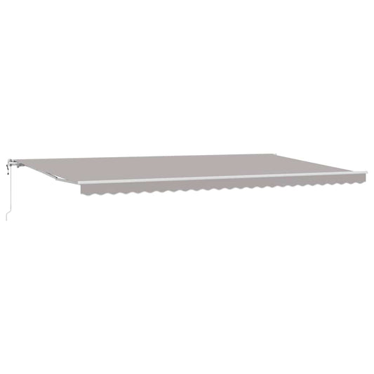 Toldo Retráctil Gris Claro 600 X 300 Cm Tela Y Aluminio_0
