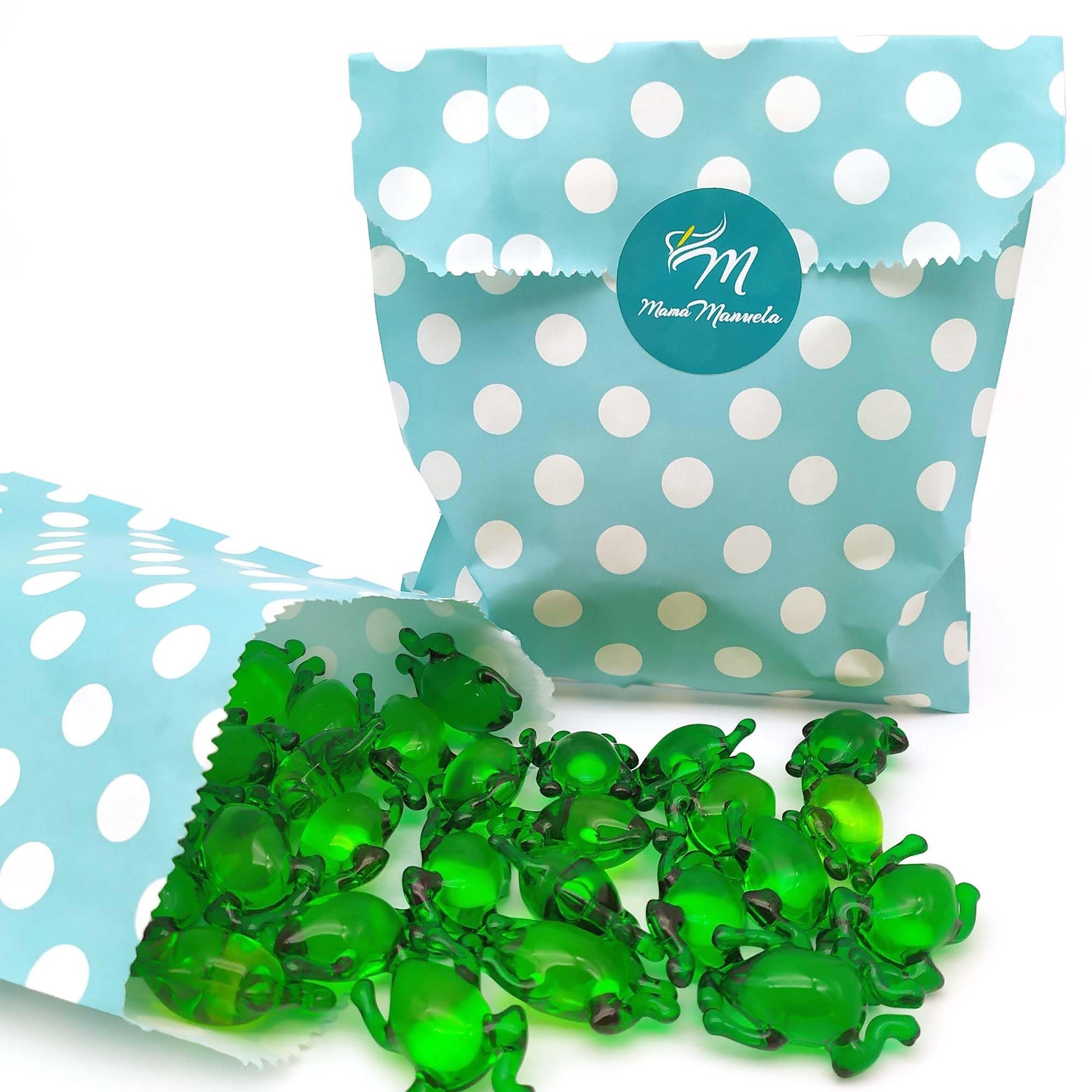 Bolsa Regalo 12 Perlas De Baño Aroma Manzana - Con Aceite De Soja - Hidrata, Suaviza Y Perfuma La Piel - Forma Rana_0