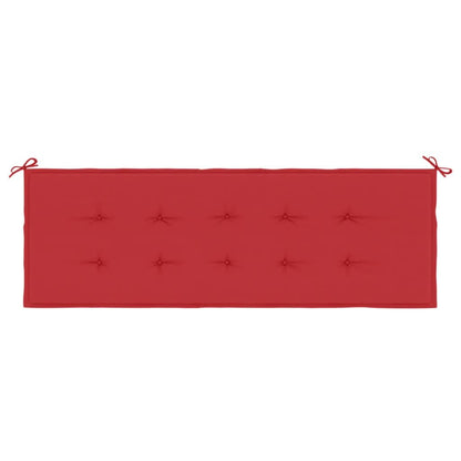 Vidaxl Cojín De Banco De Jardín Tela Oxford Rojo 150x50x3 Cm_3