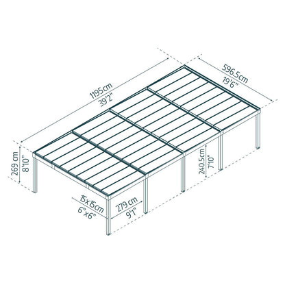 Canopia OSLO Cochera de Aluminio 6 X 12 m