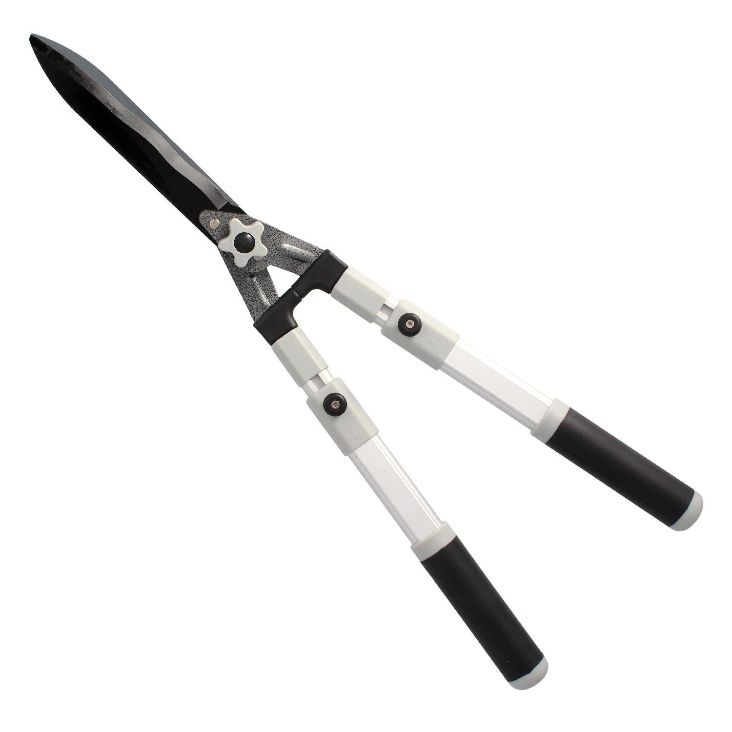 Tijera Podar Setos 2 Manos Aluminio Telescopicas, Hojas Acero Antiadherente, Mango Tpr, Ajuste Corte,_0