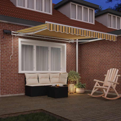 Toldo Retráctil Multicolor 350 X 250 Cm Tela Y Aluminio_2