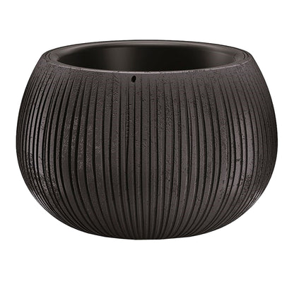 Prosperplast Beton Bowl De Plástico Con Depósito En Color Cemento Negro, 16,1 (alto) X 23,8 (ancho) X 23,8 (profundo) Cms_0