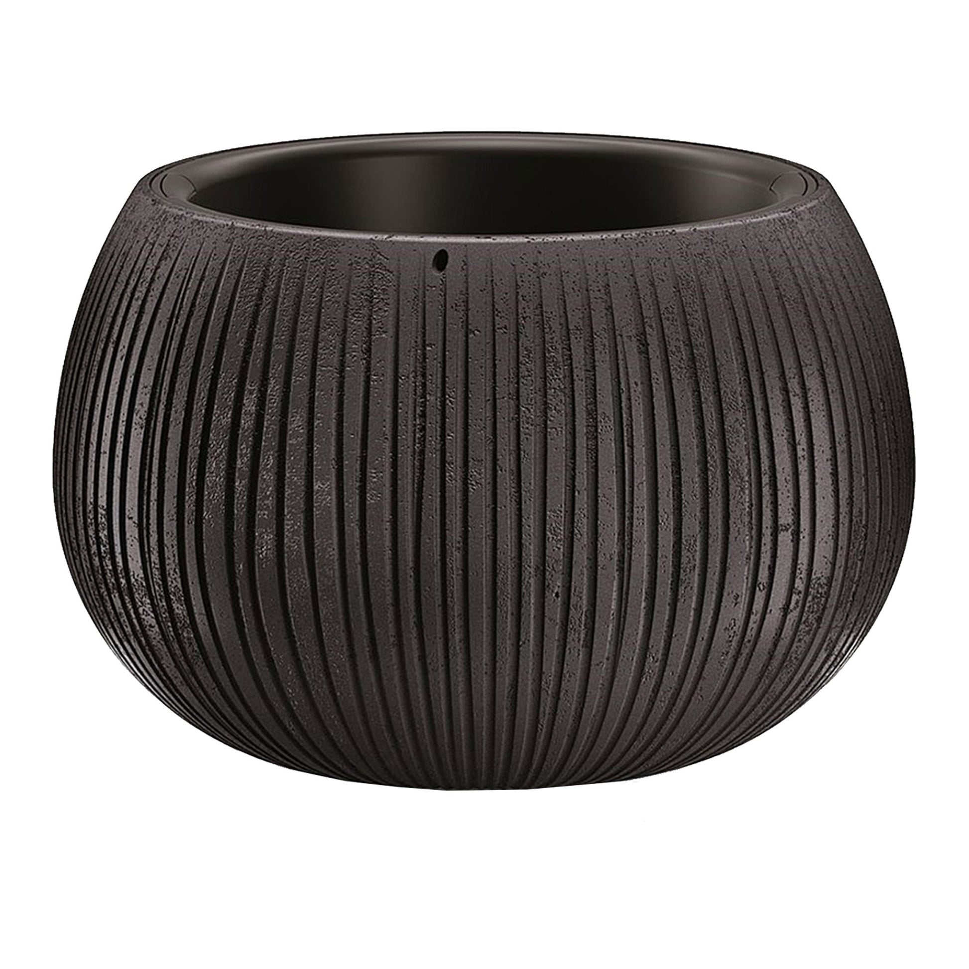 Prosperplast Beton Bowl De Plástico Con Depósito En Color Cemento Negro, 13,6 (alto) X 18 (ancho) X 18 (profundo) Cms_0