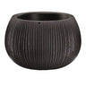 Prosperplast Beton Bowl De Plástico Con Depósito En Color Cemento Negro, 16,1 (alto) X 23,8 (ancho) X 23,8 (profundo) Cms