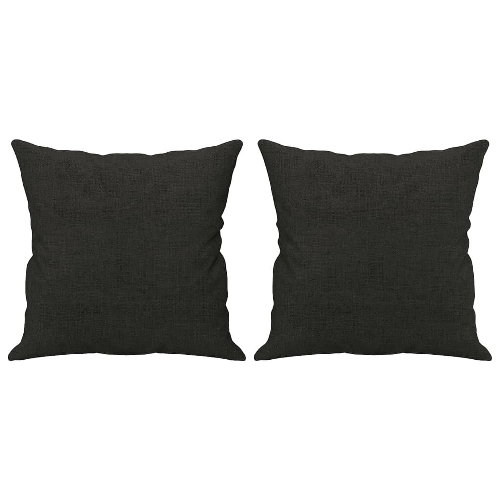 Vidaxl Cojines Decorativos 2 Uds Tela Negro 40x40 Cm_0