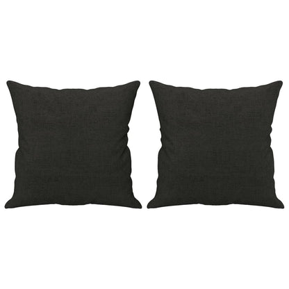 Vidaxl Cojines Decorativos 2 Uds Tela Negro 40x40 Cm_0