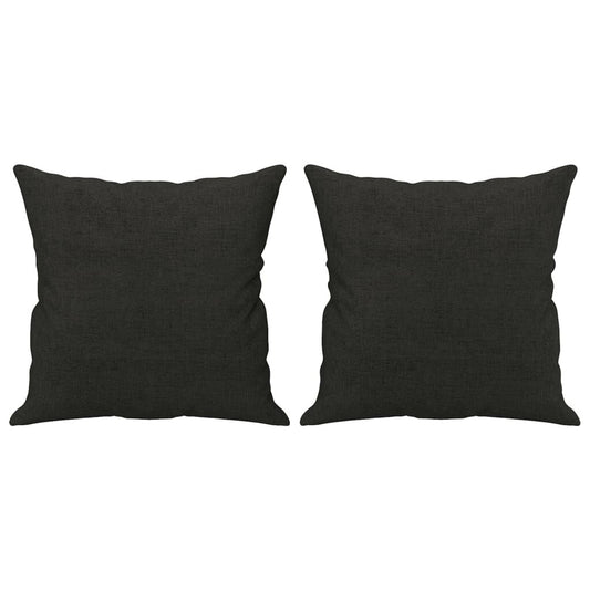 Vidaxl Cojines Decorativos 2 Uds Tela Negro 40x40 Cm_0