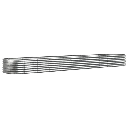 Jardinera Arriate Acero Galvanizado Plata 440x80x36 Cm_0