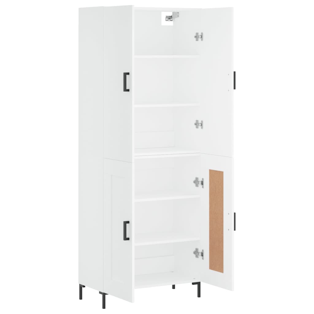 Aparador Alto Madera Contrachapada Blanco 69,5x34x180 Cm_3
