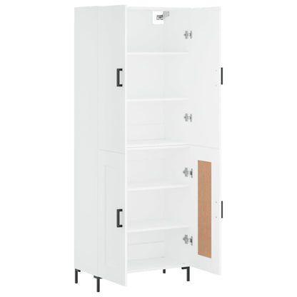 Aparador Alto Madera Contrachapada Blanco 69,5x34x180 Cm_3