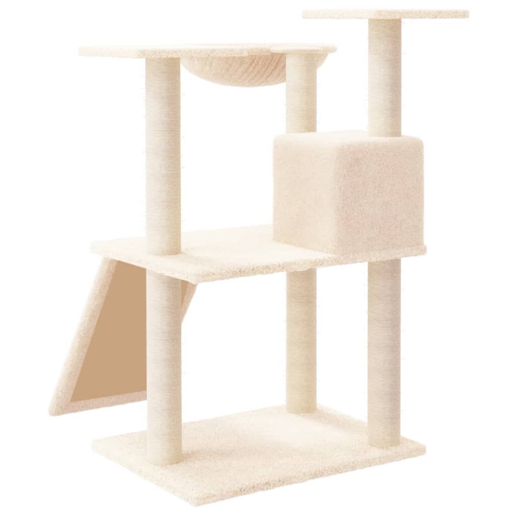 Vidaxl Rascador Para Gatos Con Postes De Sisal Color Crema 83 Cm_4