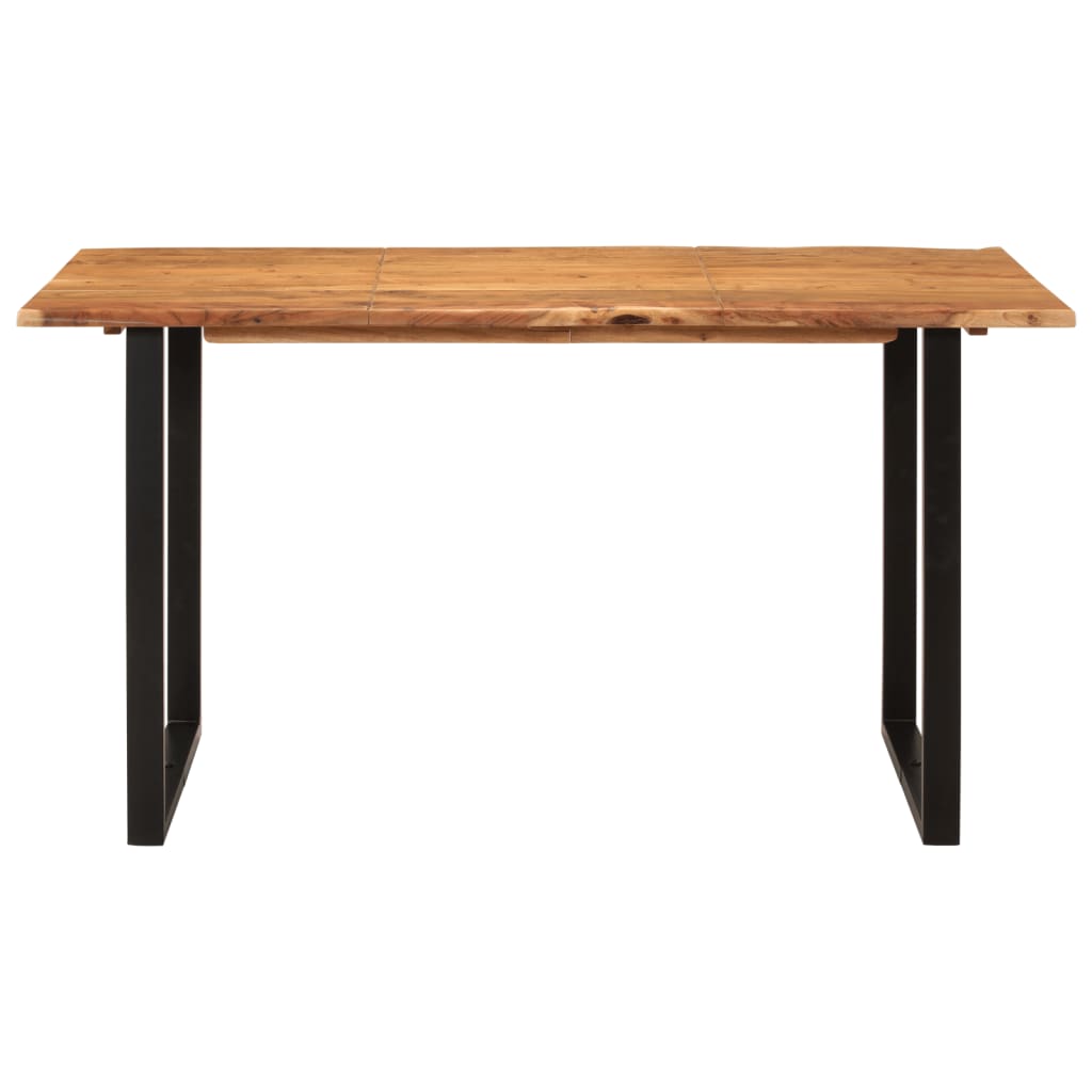 Mesa De Comedor De Madera Maciza De Acacia 140x70x76 Cm_0