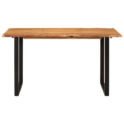 Mesa De Comedor De Madera Maciza De Acacia 140x70x76 Cm_0