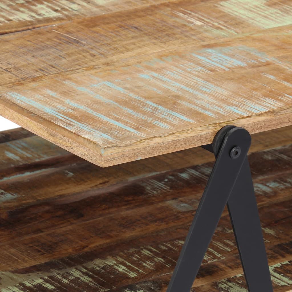 Mesa De Centro Madera Maciza Reciclada 115x60x40 Cm_3