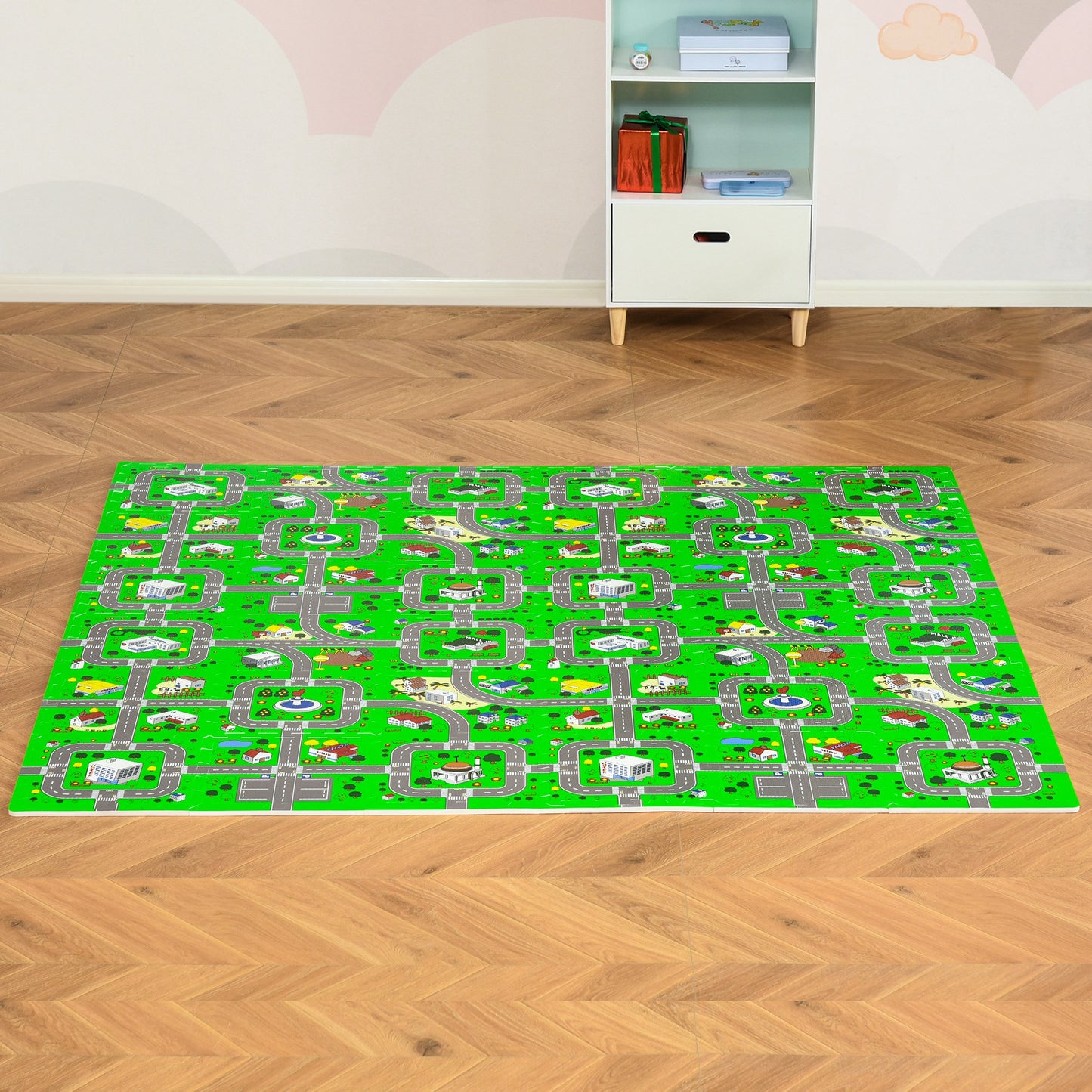 Homcom Alfombra Puzzle Para Niños 36 Piezas 31,5x31,5cm De Espuma Eva Modelo_1