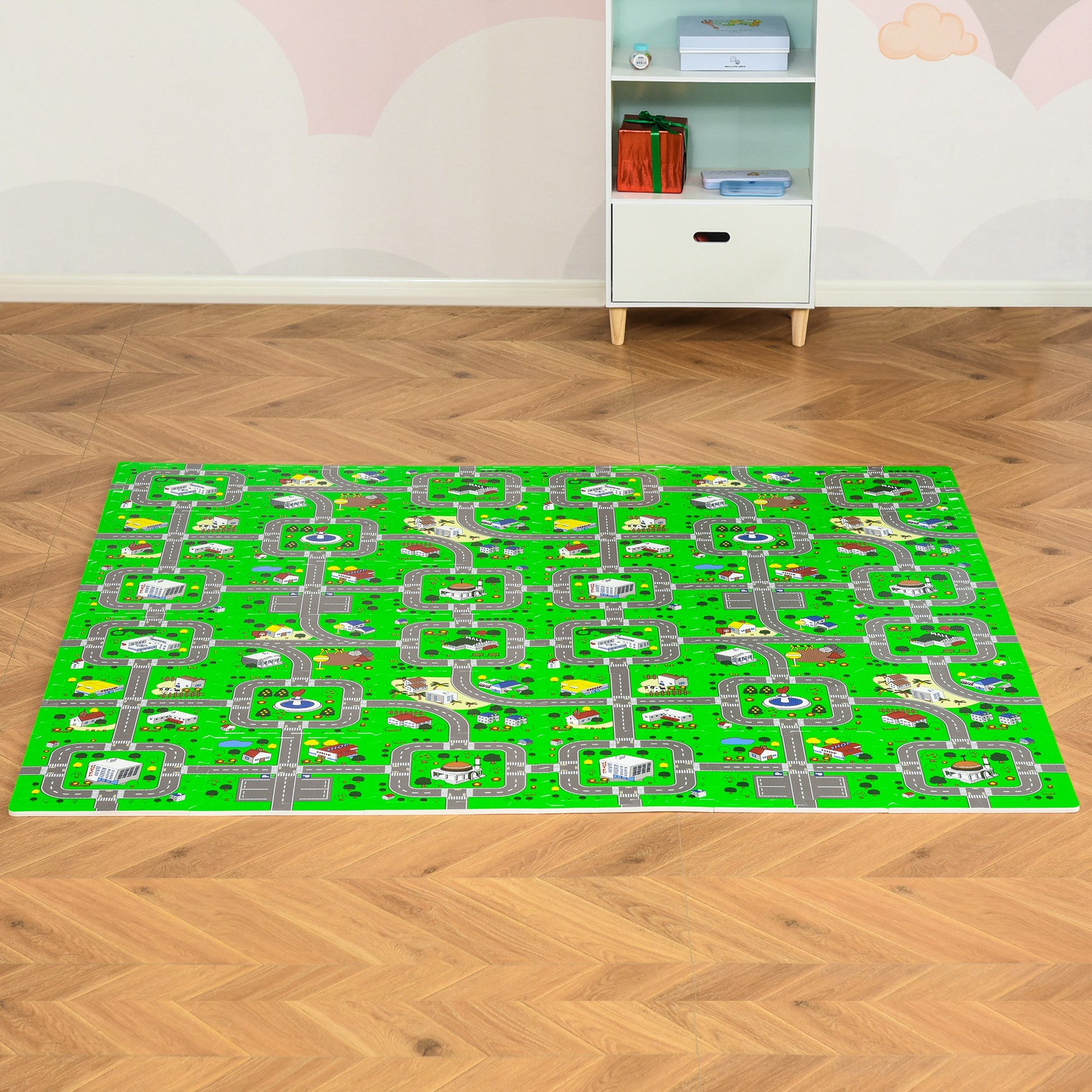 Homcom Alfombra Puzzle Para Niños 36 Piezas 31,5x31,5cm De Espuma Eva Modelo_1