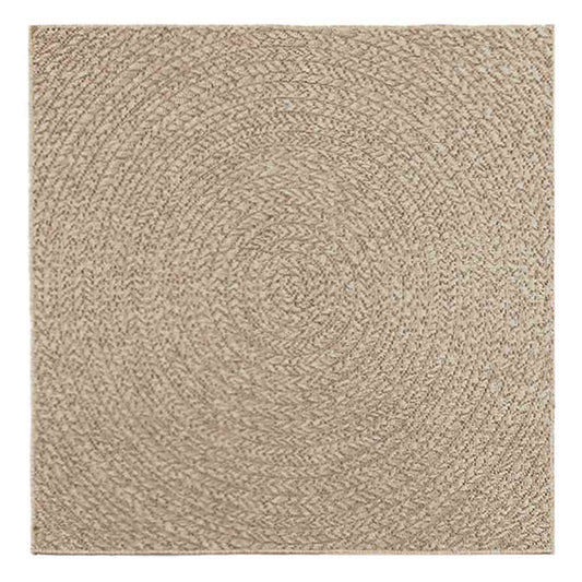 Vidaxl Alfombra Zizur Aspecto Yute Interior/exterior Beige 120x120 Cm_0