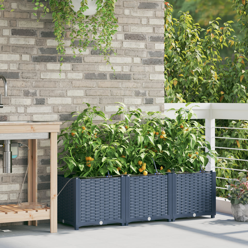Vidaxl Jardineras Gris 120 X 40 X 37.5 Cm Acero_2