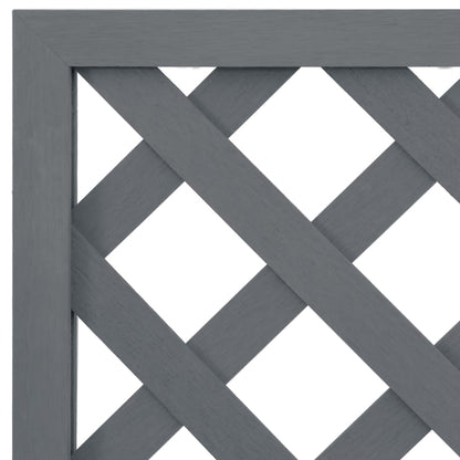 Jardineras Con Enrejado 2 Unidades Wpc Gris 65x33x135 Cm_5