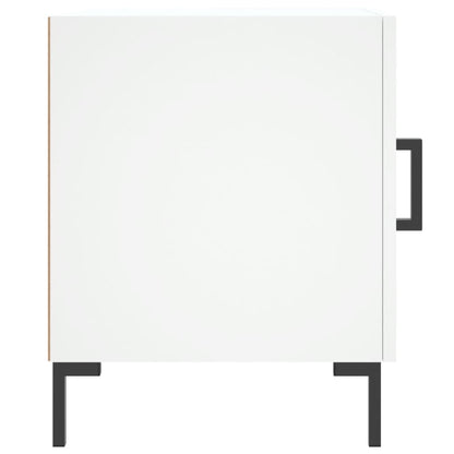 Mesita De Noche Madera De Ingeniería Blanco 40x40x50 Cm_3
