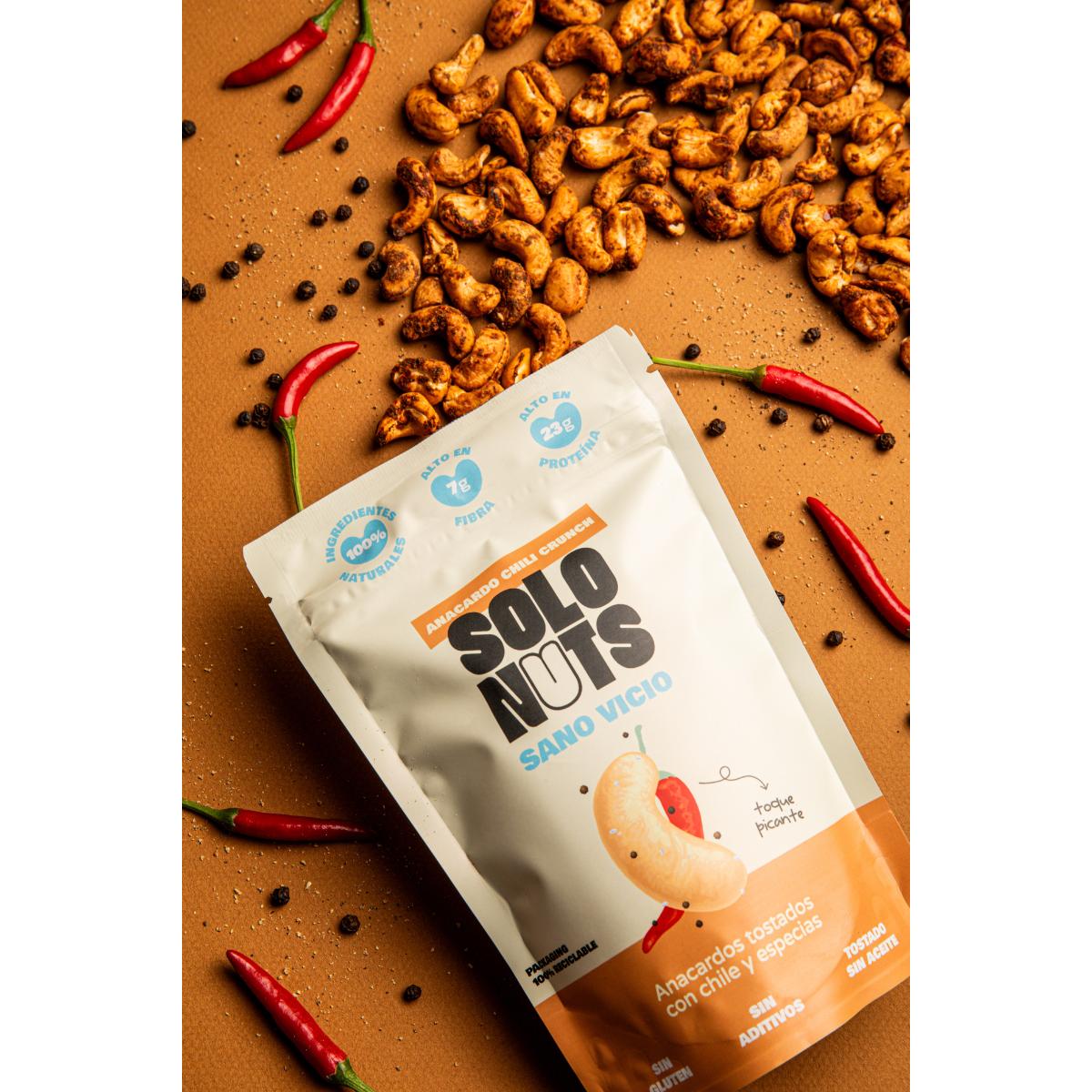 Anacardos Tostados Picantes SoloNuts 130g